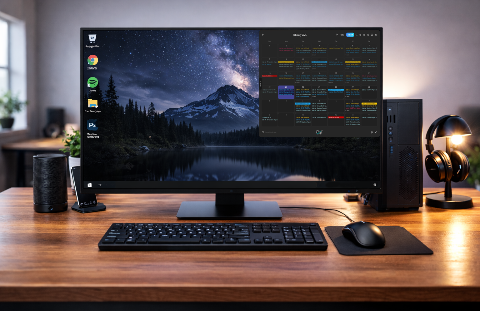 Pinluma main desktop view